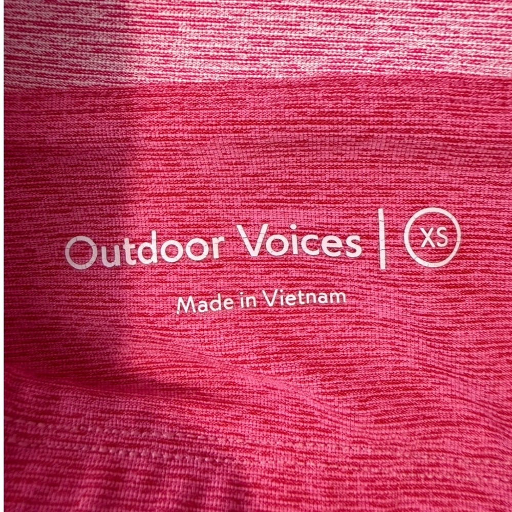 Outdoor Voices Pink Heathered Sports Bra Size XS Barbiecore Crop Top Workout - Picture 3 of 4